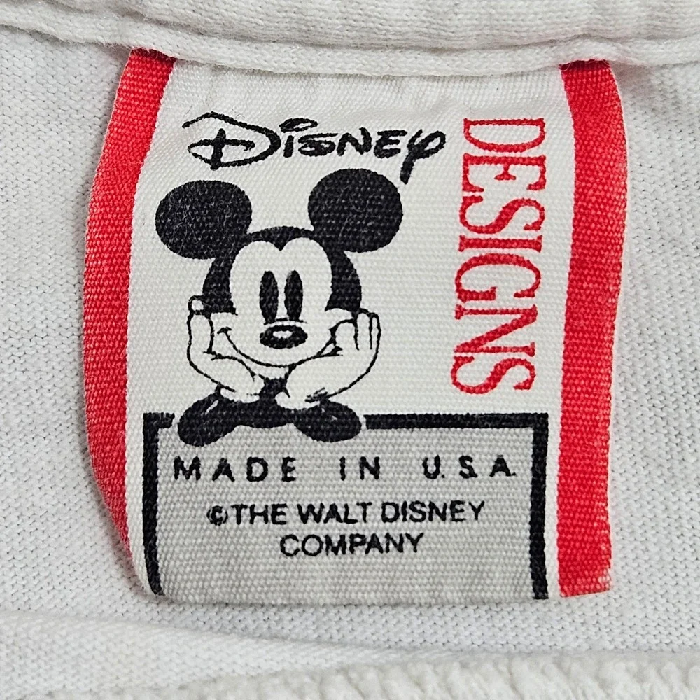 Disney Designs Mickey‎ Mouse Club T-Shirt Unisex XXXXL White Vintage Graphic T *